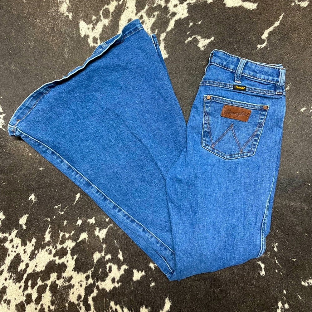 Wrangler bell bottoms.